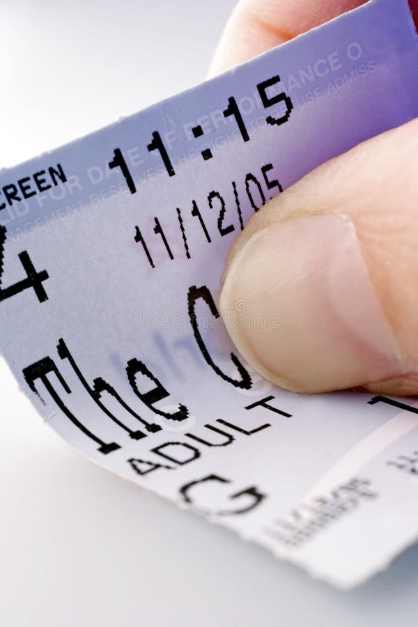 Entrance ticket stock image