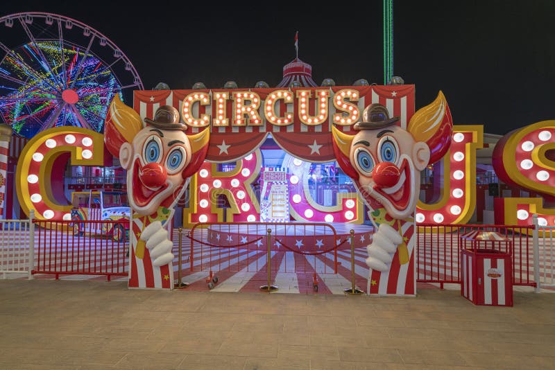 Entrance to the amusement park and child circus at Global Village. High quality photo