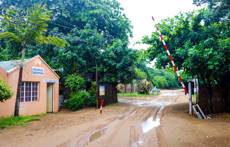 Entrance to the beach in Mozambique