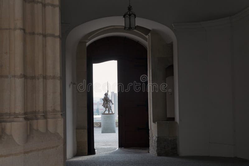 Entrance to Bratislava Castle, Slovakia.