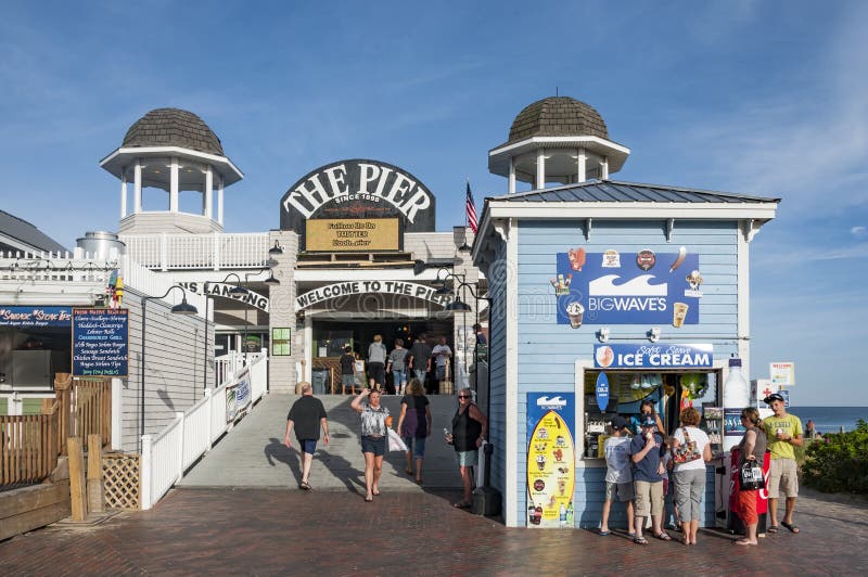 Entrance To The Historic Old Orchard Beach Pier Maine Editorial Image