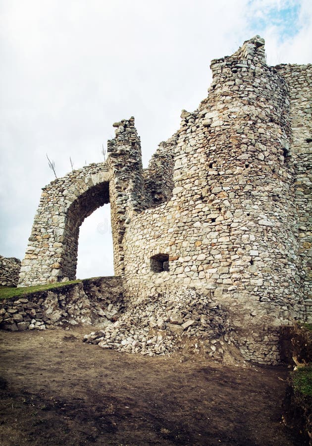 Entrance to the Hrusov ruins, Slovakia