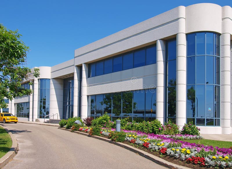 Entrance To Industrial Park Building Stock Image Image 9824167