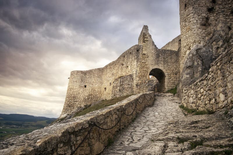 Entrance to the medieval Spis castle in Slovakia