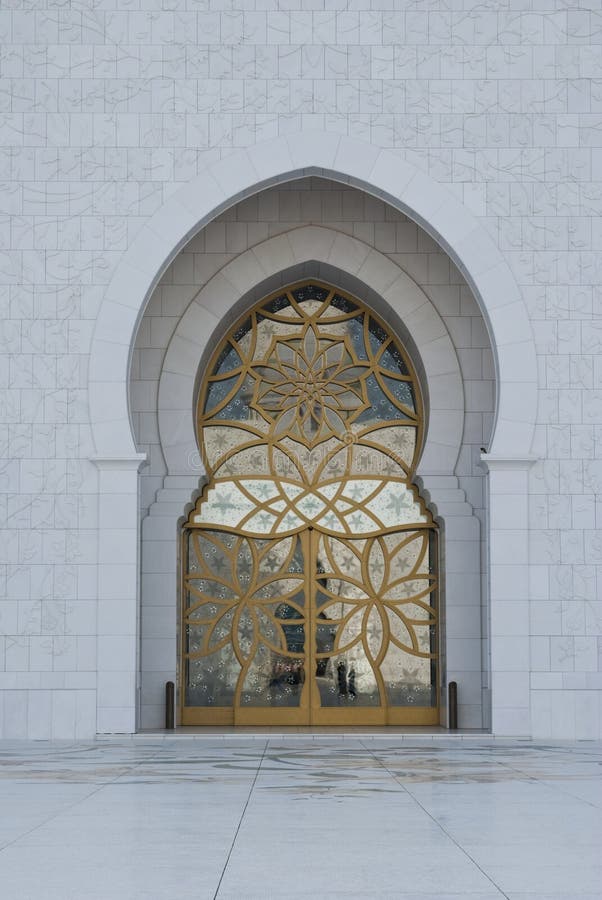 The entrance to a mosque