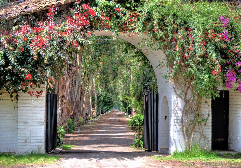 Entrance to an old hacienda restaurante