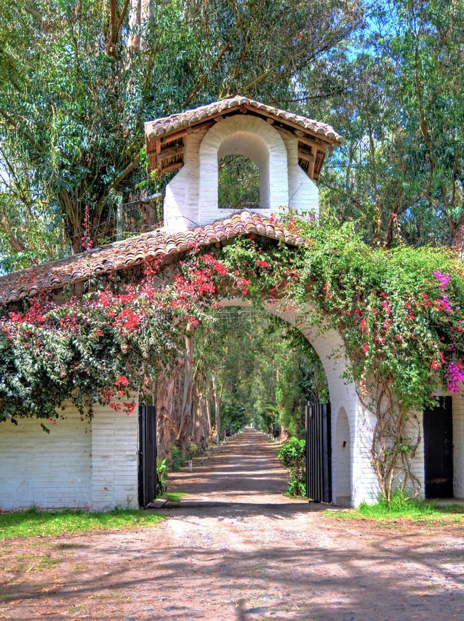 Entrance to an old hacienda restaurante