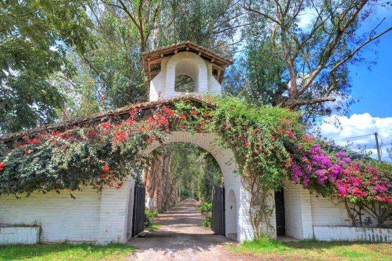 Entrance to an old hacienda restaurante