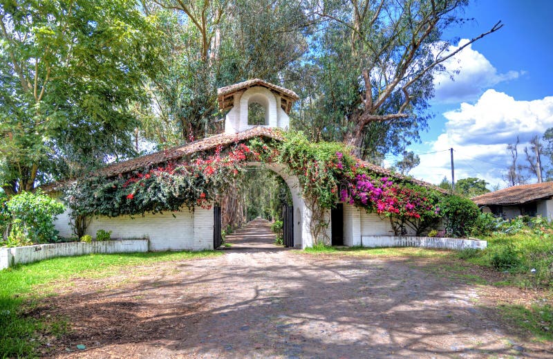 Entrance to an old hacienda restaurante