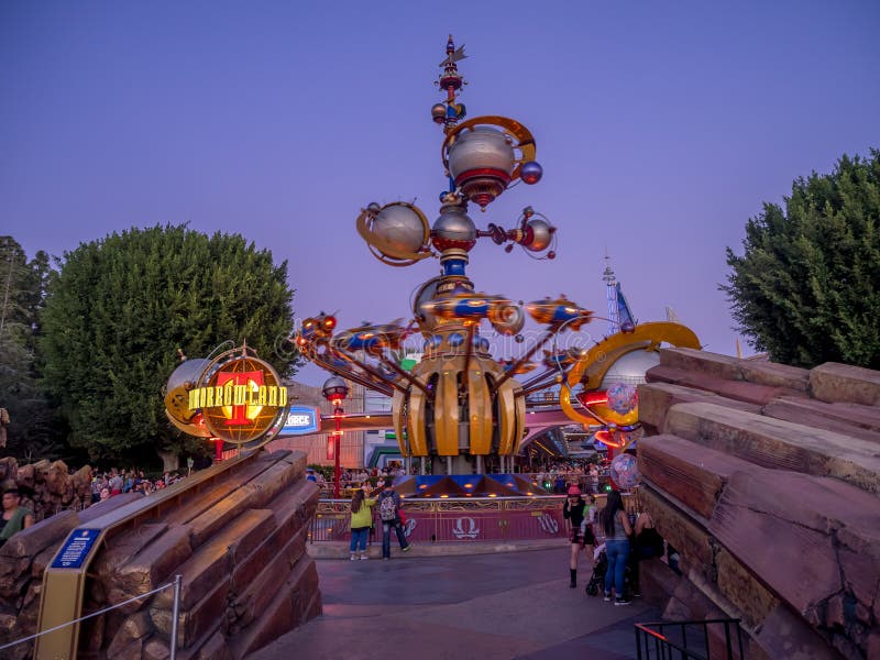 Entrance To Tomorrowland At Disneyland Editorial Stock Photo - Image of