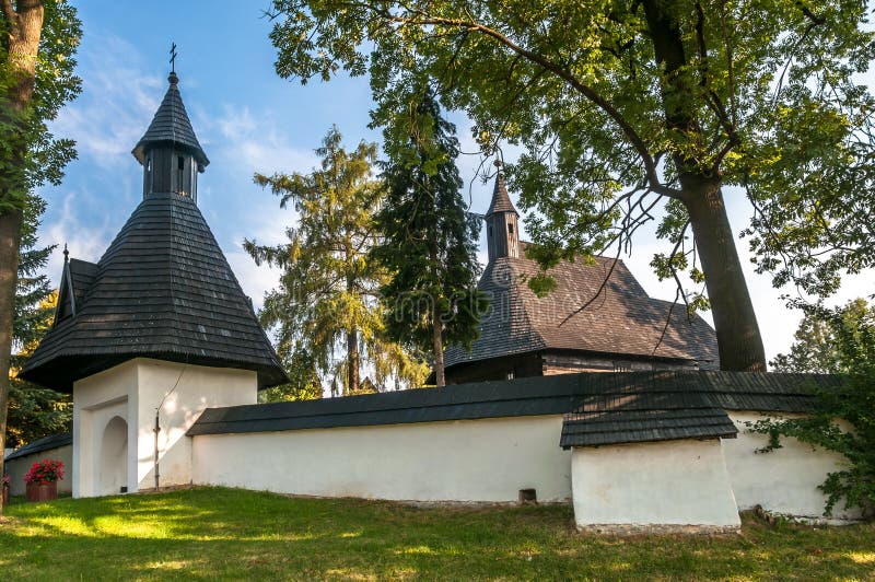 Entrance to Wooden Church All Saints in Tvrdosin