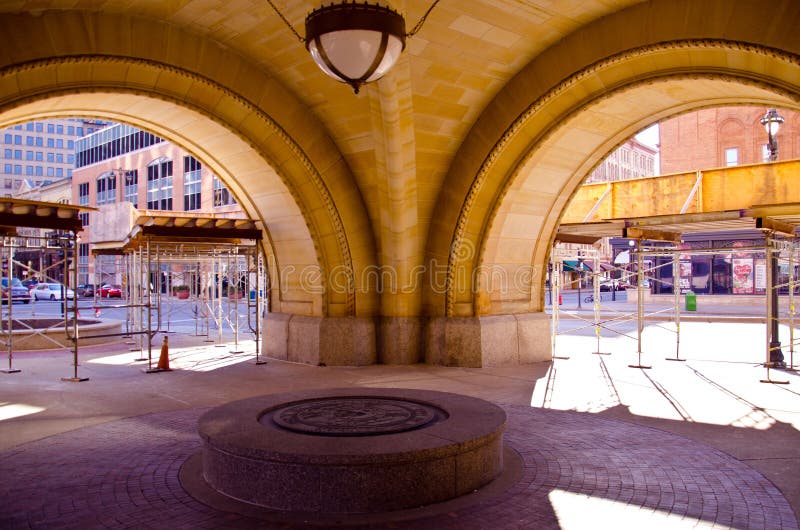 Entrata alla città corridoio di Milwaukee fotografia stock libera da diritti