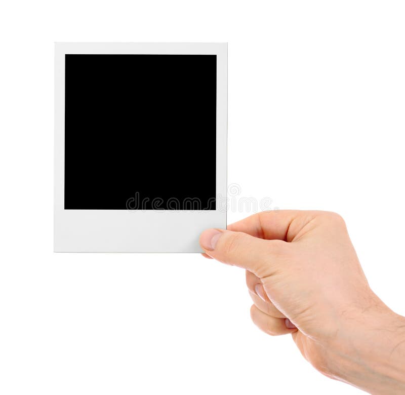Entregue manter o quadro imediato do tiro isolado imagem de stock Entregue manter o quadro imediato do tiro isolado imagem de stock
