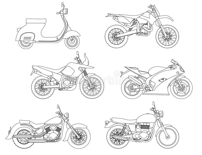 Motociclista em desenho de motocicleta - Fotos de arquivo #29900921