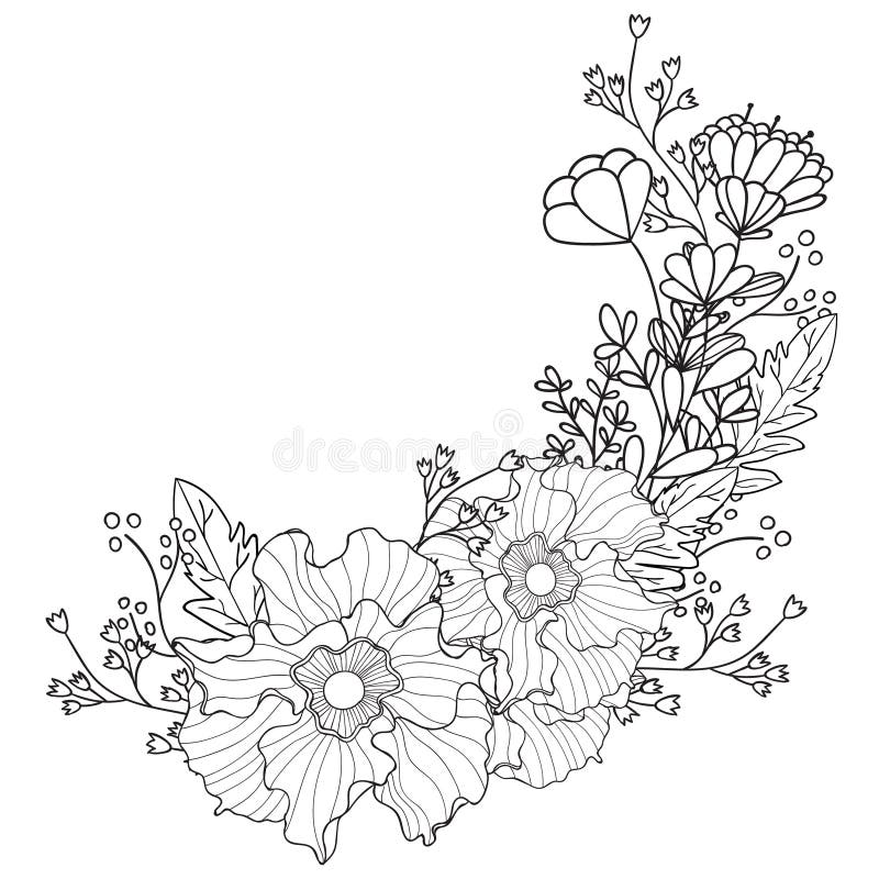 Hand drawn artistic ethnic ornamental patterned floral frame in doodle, zentangle style for adult coloring pages, tattoo, t-shirt or prints. Vector spring illustration. Hand drawn artistic ethnic ornamental patterned floral frame in doodle, zentangle style for adult coloring pages, tattoo, t-shirt or prints. Vector spring illustration.