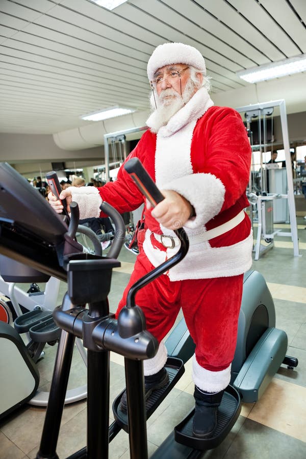 Entrenamiento de Santa Claus foto de archivo Entrenamiento de Santa Claus foto de archivo