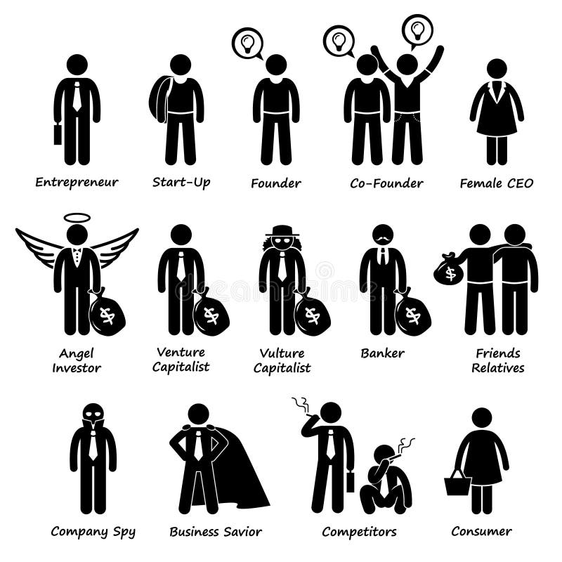 Entrepreneur Investors d'affaires et concurrents Cliparts illustration stock Entrepreneur Investors d'affaires et concurrents Cliparts illustration stock
