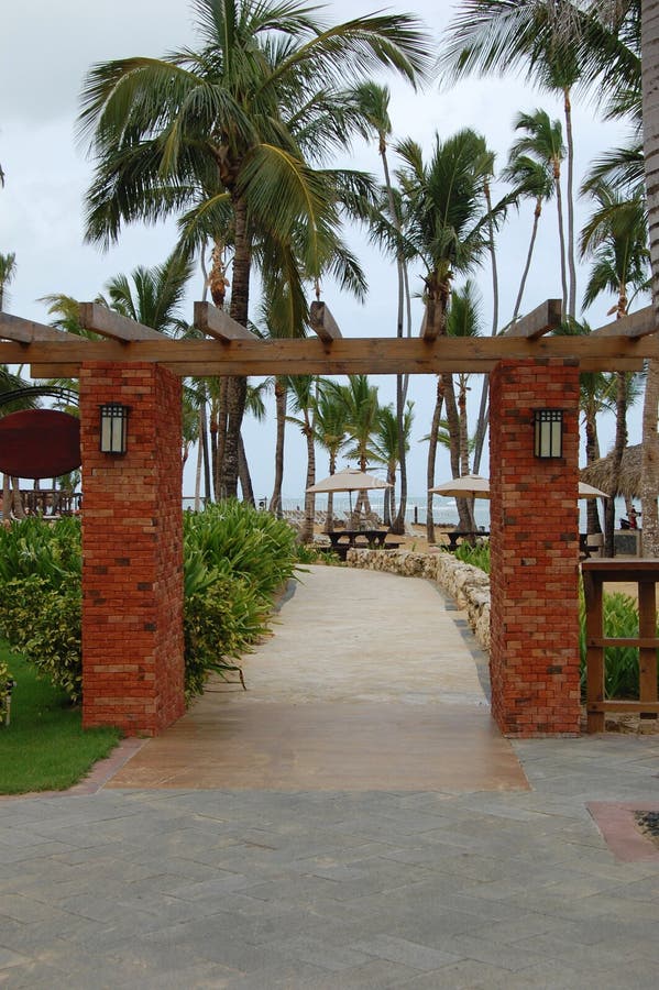 Tropical Stone Beach Entrance Stock Image Image of dramatic, beach