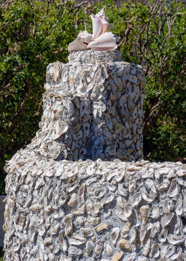 Oyster Shell Aggregate for entry walls royalty free stock photos