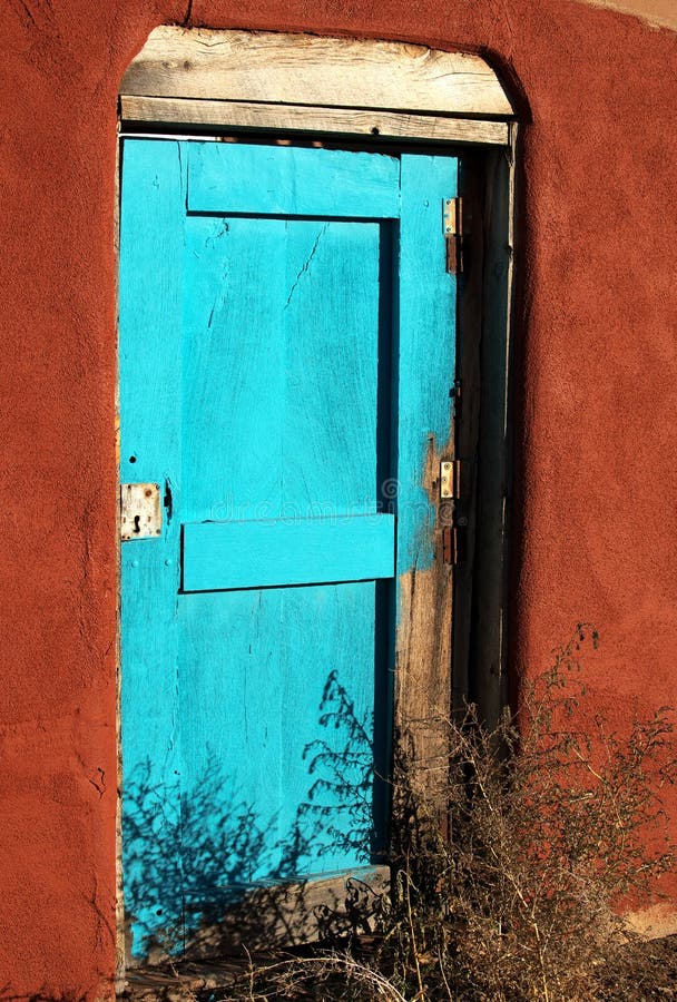 Entryway in Santa Fe stock photo. Image of approach, weathered 64222270