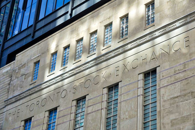 Entrée de bourse des valeurs de Toronto à Toronto image stock Entrée de bourse des valeurs de Toronto à Toronto image stock