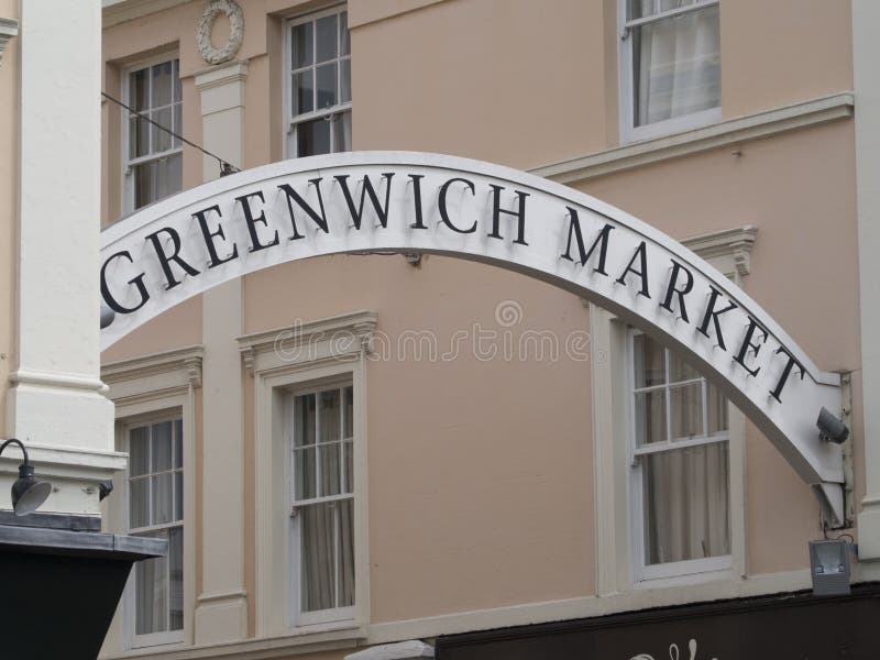 Entrée du marché de Greenwich photo libre de droits Entrée du marché de Greenwich photo libre de droits