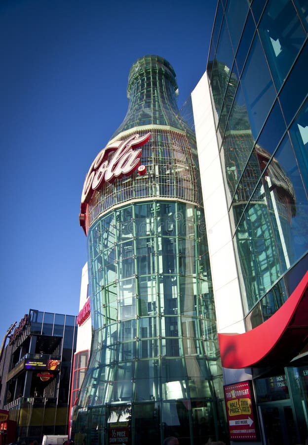 Entrée Vegas de bouteille de coke photo stock Entrée Vegas de bouteille de coke photo stock