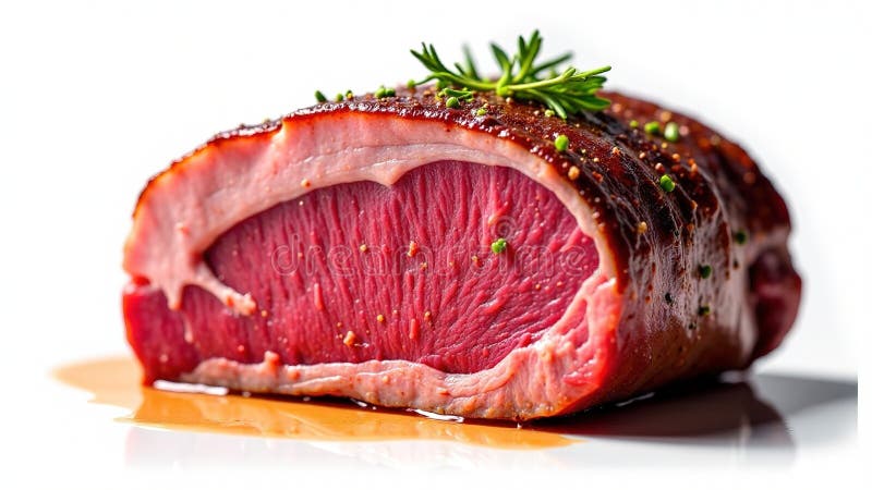 Entspannen Sie in einem dekadenten Wagyu Prime Rib Roast Exquisite Geschmack und zarte Textur für ein Gourmet Dining Erlebnis lizenzfreie abbildung