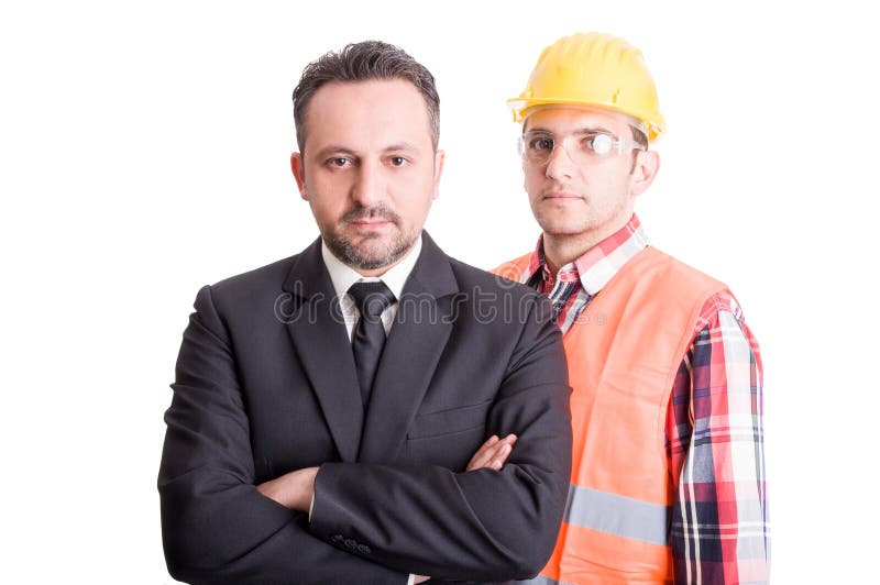 Entsprochener Auftragnehmer und Berufserbauer stockfoto Entsprochener Auftragnehmer und Berufserbauer stockfoto