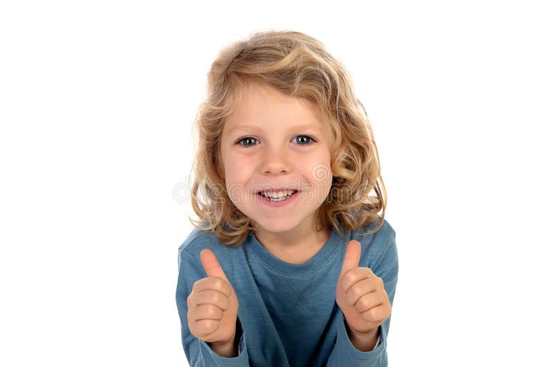 Entzückendes kleines blondes Kind, das o.k. sagt stockbild Entzückendes kleines blondes Kind, das o.k. sagt stockbild