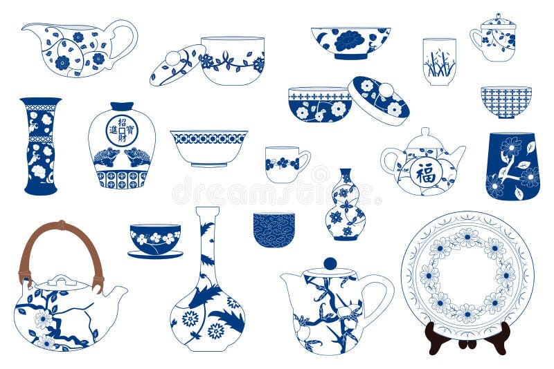 Envase chino de porcelana, tetera de cerámica, hervidor de agua, jarra, plato, jarrón, tazón, jugo, jarra, olla, taza y platillo