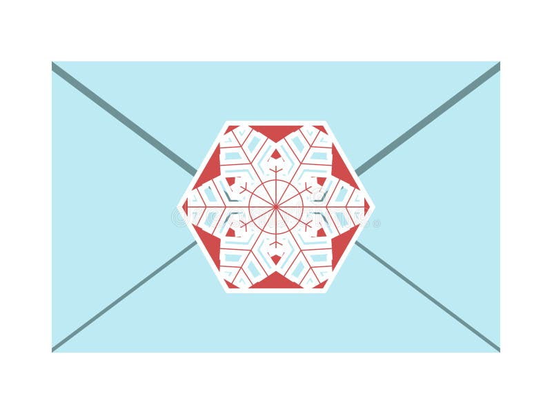 Envelop gesloten met sneeuwvlok stock illustratie Envelop gesloten met sneeuwvlok stock illustratie