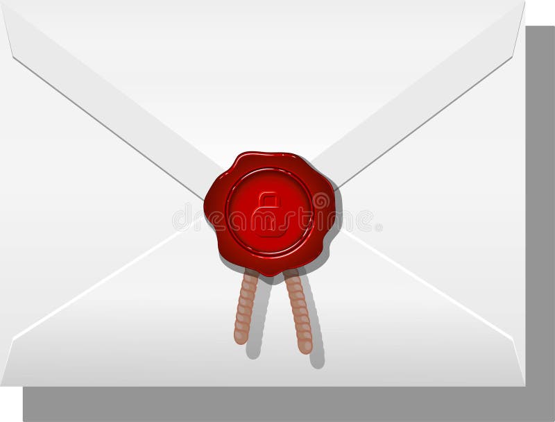 Envelop gesloten met was stock illustratie Envelop gesloten met was stock illustratie