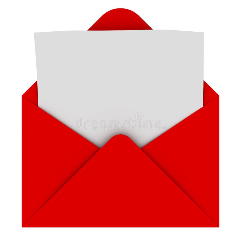 Envelop met lege brief vector illustratie Envelop met lege brief vector illustratie