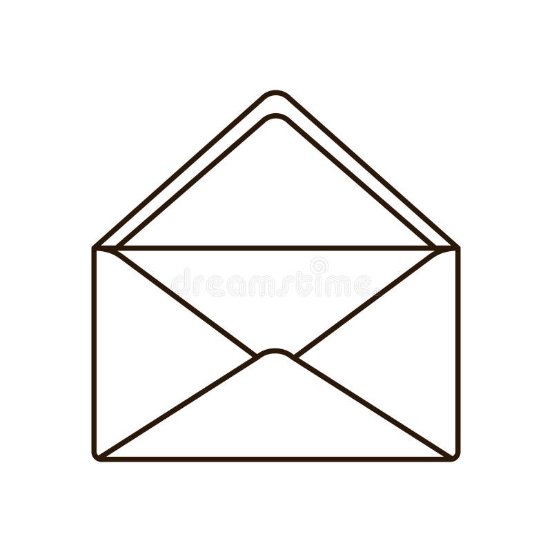 Envelop met open brief ge?soleerd pictogram royalty-vrije illustratie Envelop met open brief ge?soleerd pictogram royalty-vrije illustratie