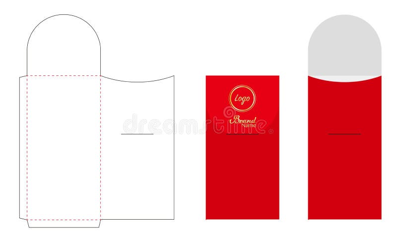 Envelope die cut mock up template vector vector illustration Envelope die cut mock up template vector vector illustration