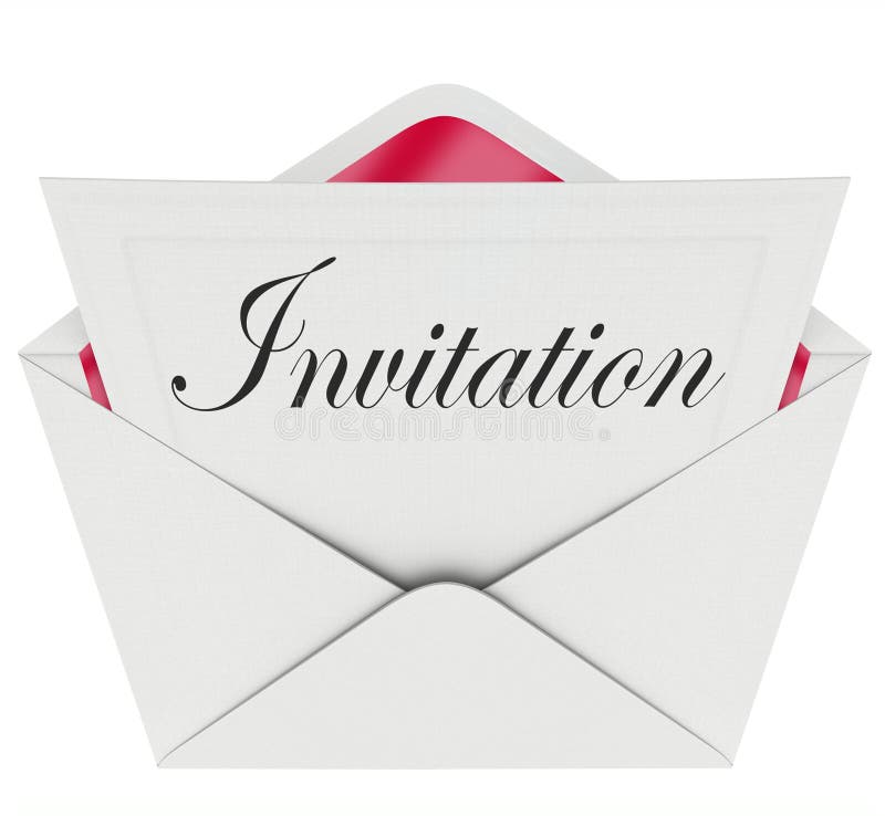 Envelope do cartão da palavra do convite convidado a party o evento