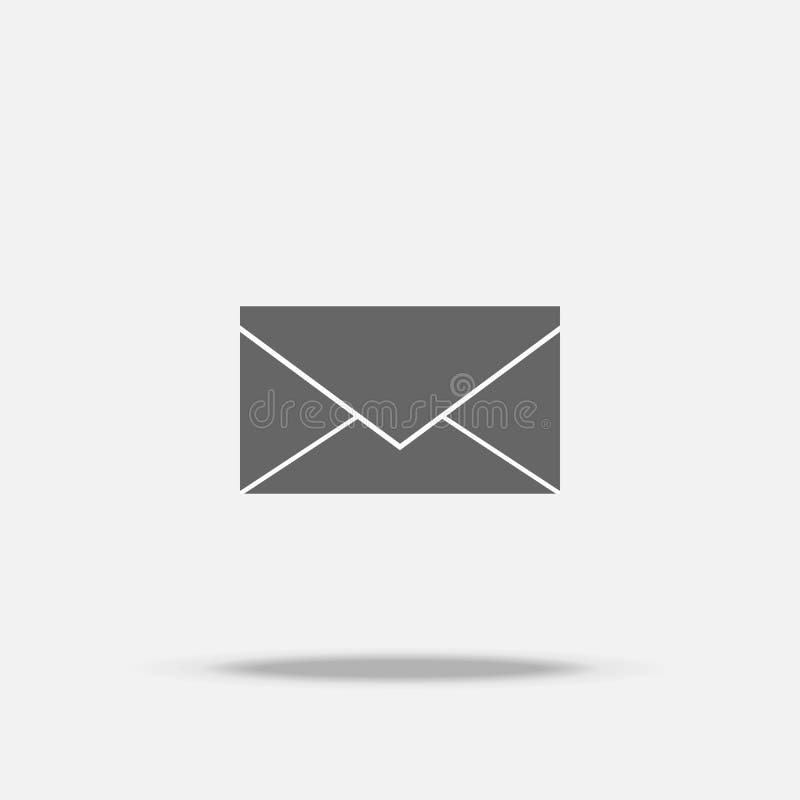 Envelope flat design vector icon with shadow royalty free illustration Envelope flat design vector icon with shadow royalty free illustration