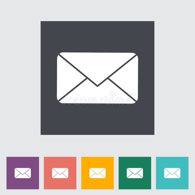 Envelope flat icon. vector illustration