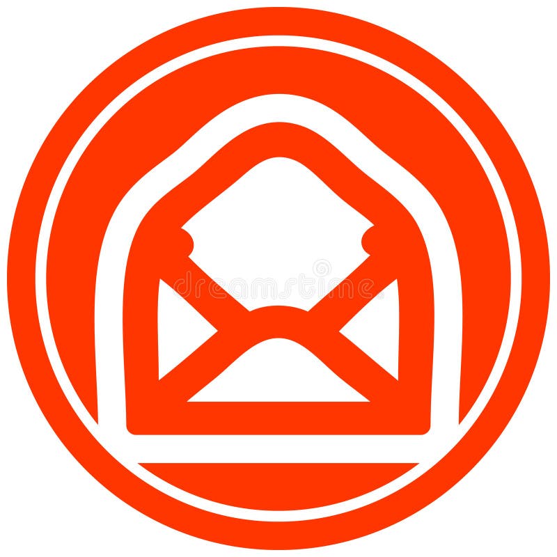Envelope Letter Circular Icon Symbol Stock Vector Illustration of
