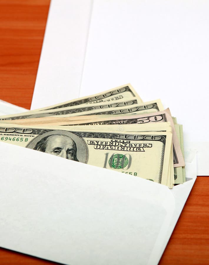 Envelope with a Money stock image. Image of dollars, bribe 29846287