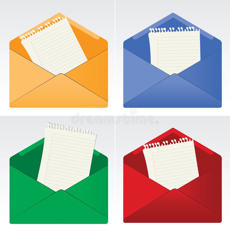 Colored Envelopes Stock Illustrations 476 Colored Envelopes Stock