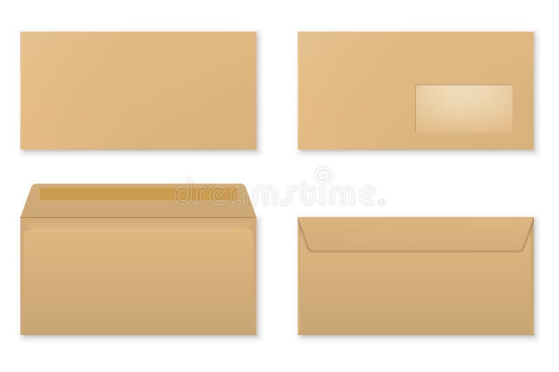 Envelopes do papel vazio ilustração royalty free Envelopes do papel vazio ilustração royalty free