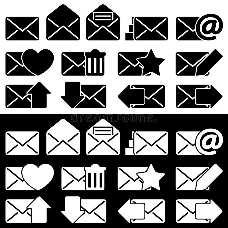 Envelopes for Email Set vector illustration Envelopes for Email Set vector illustration