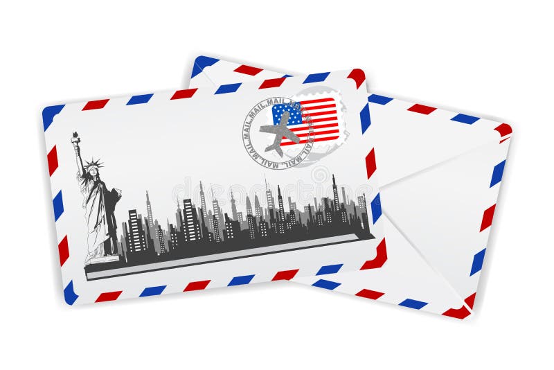 Enveloppe américaine illustration stock Enveloppe américaine illustration stock
