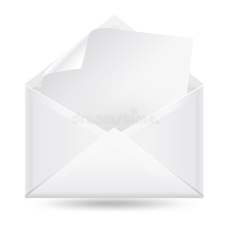 Enveloppe ouverte illustration stock. Illustration du adresse - 23653173