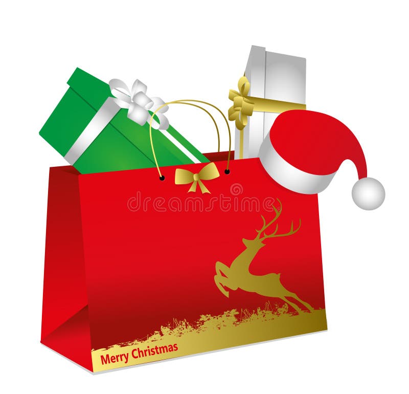 Enveloppe de Noël avec des paquets de cadeau illustration de vecteur Enveloppe de Noël avec des paquets de cadeau illustration de vecteur