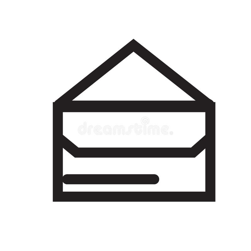 Envie por correio eletrónico o sinal e o símbolo do vetor do ícone do botão do envelope isolados no wh ilustração do vetor Envie por correio eletrónico o sinal e o símbolo do vetor do ícone do botão do envelope isolados no wh ilustração do vetor