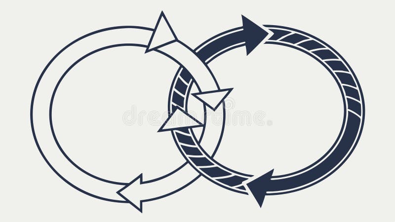 Environment Friendly Recycle Arrows Icon, vector design Generative AI royalty free illustration