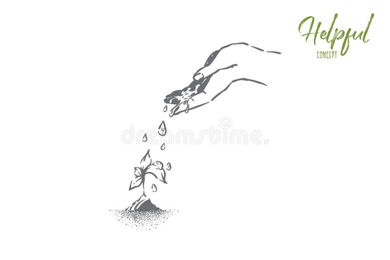 Environment protection and conservation, nature saving, ecological issues, plants growing, metaphor vector illustration
